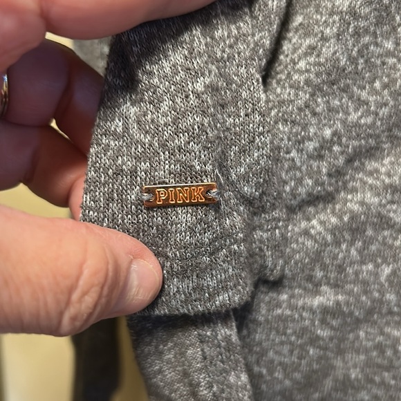 Victoria Secret Soft Grey Heart Hoodie XS - Picture 4 of 5